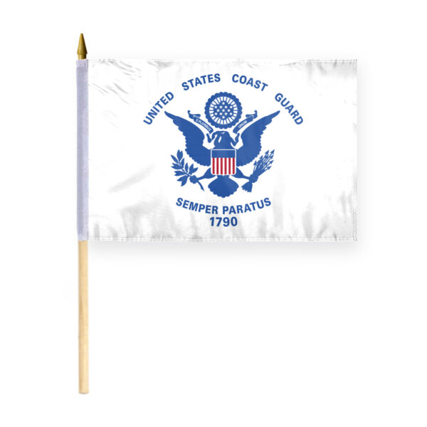 AGAS 12x18 Inch US Coast Guard Stick Flags