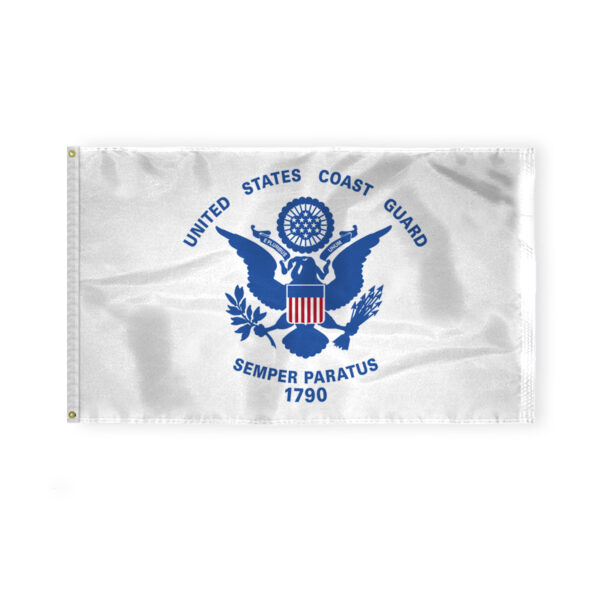 AGAS US Coast Guard Flag 3x5 Ft - Printed 200D Nylon Canvas