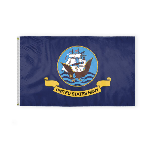 AGAS Navy Flag 3x5 Ft - Printed Durable Polyester Indoor US Military Flag