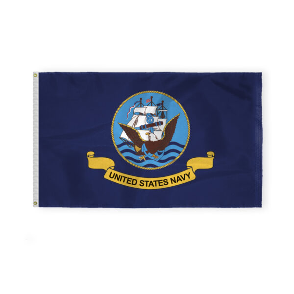 AGAS US Navy Flag 3x5 Ft - Printed 200D Nylon