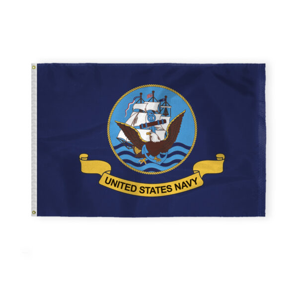 AGAS US Navy Flag 4.4x5.6 Ft - Printed 200D Nylon