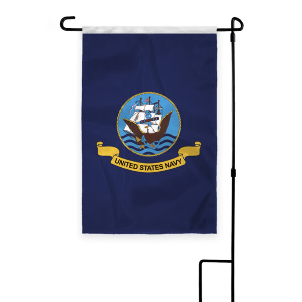 AGAS US Navy Garden Flag - 18 x 12 inch Printed Single Sided 200D Nylon