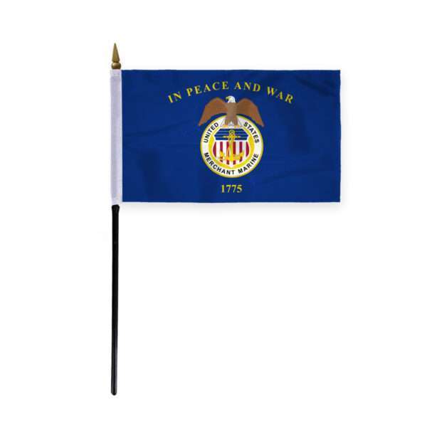 AGAS Merchant Marine Stick Flag - 4 x 6 inch