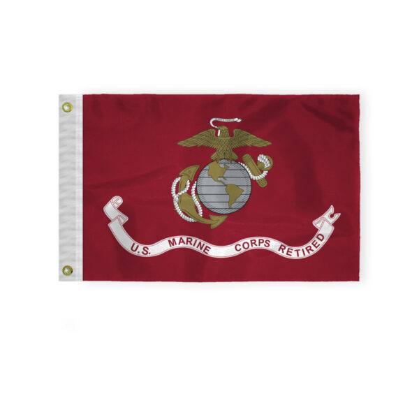 AGAS USMC Marine Corps Retired Boat Flag 12x18 inch