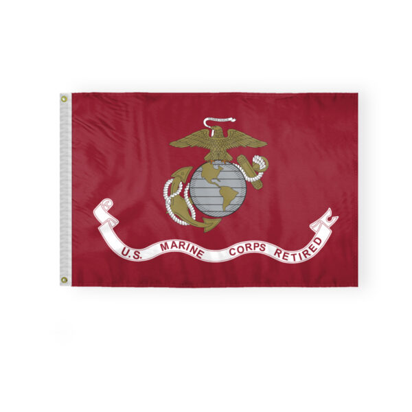 AGAS USMC Marine Corps Retired Flag 2x3 Ft