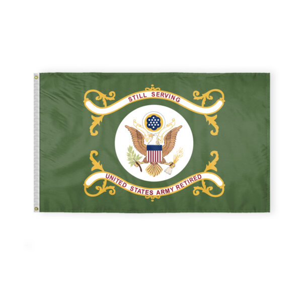 AGAS US Army Retired Flag 3x5 Ft - Printed Single Sided Polyester