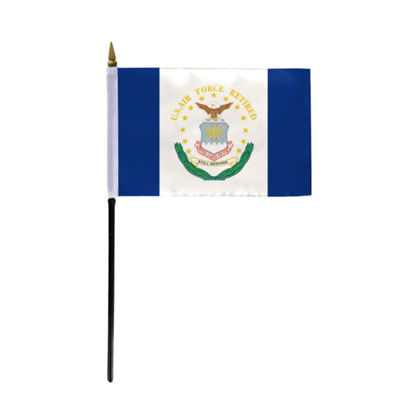 AGAS Air Force Retired Stick Flag - 4 x 6 inch