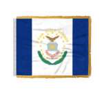 AGAS Air Force Retired Ceremonial Car Antenna Flag with Gold Fringe - 4x6 inch