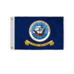 AGAS Navy Retired Boat Flag 12x18 inch - Double Sided Printed 200 Denier Nylon