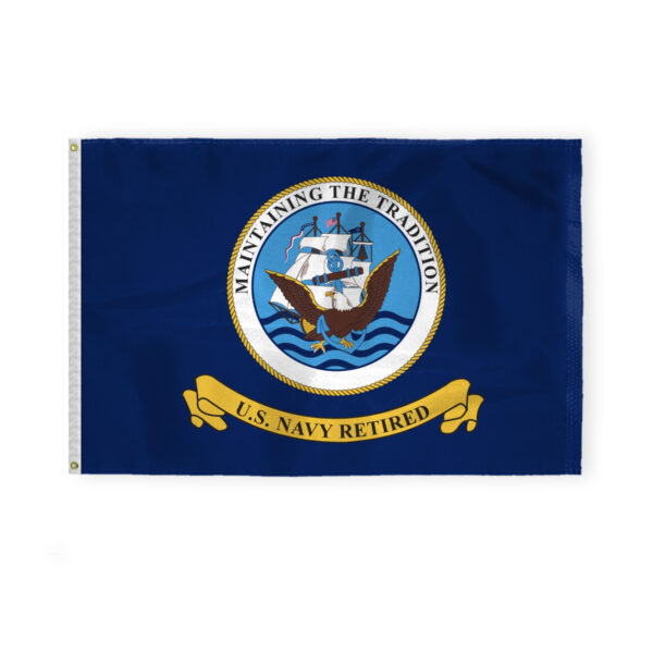 AGAS Large US Navy Retired Flag 4x6 Ft