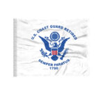 AGAS Coast Guard Retired Car Antenna Flag - 12x18 inch