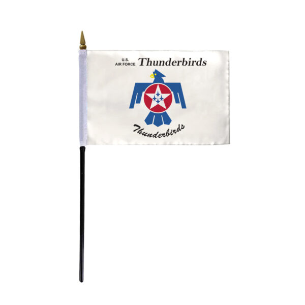 AGAS Thunderbirds Stick Flag - 4x6 inch - Special Military Flags