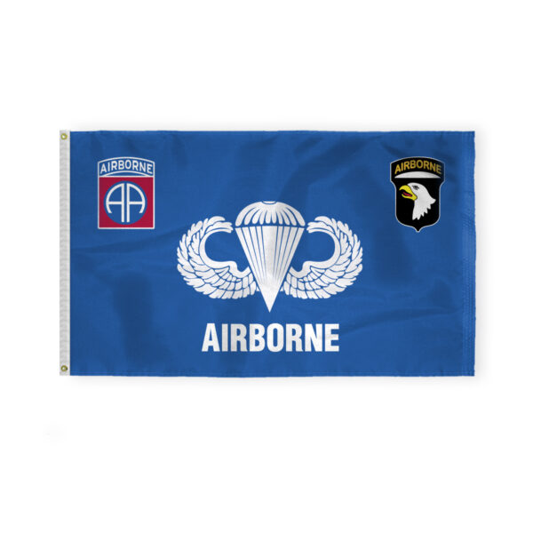 AGAS US Army 82nd 101st Airborne Flag - 3x5 Ft- Special Military Flags - Printed 200D Nylon