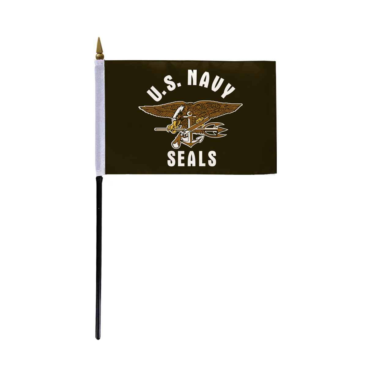 AGAS US Navy Seals Stick Flag - 4x6 inch - Special Military Flags
