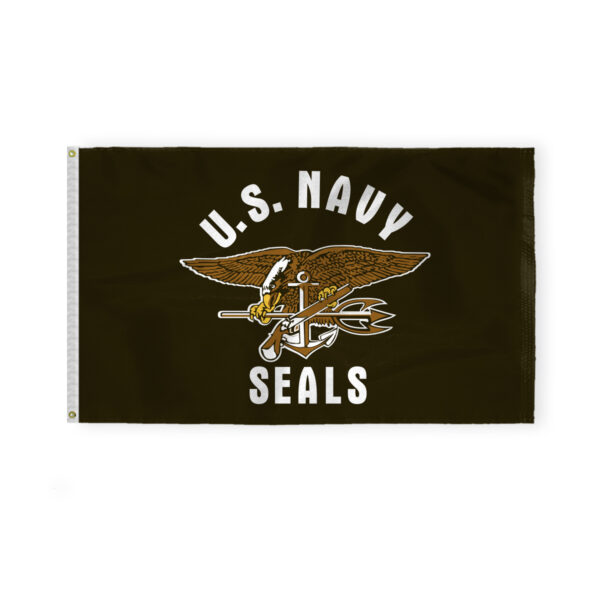 AGAS US Navy Seals Flag - 3x5 Ft- Special Military Flags - Printed 200D Nylon