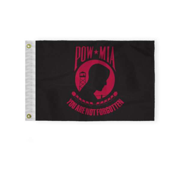 AGAS Pow Mia 12x18 inch Printed Single Sided on 200D Nylon - Stitched Edges