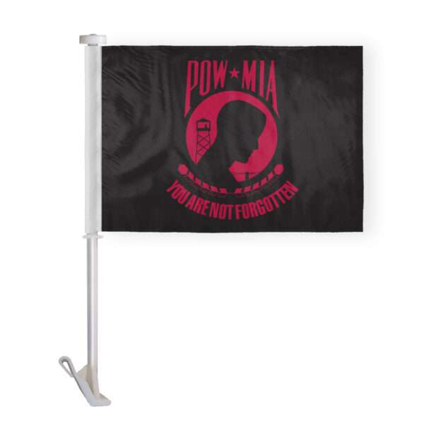 AGAS 12x16 inch US POW MIA Red and Black Military Car Flag