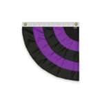 Roll over image to zoom in AGAS 3x3 Ft Pleated Mourning Half Fan Left Side Bunting