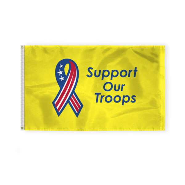 AGAS Support our Troops Flag - 3x5 Ft - Printed Single Sided 200D