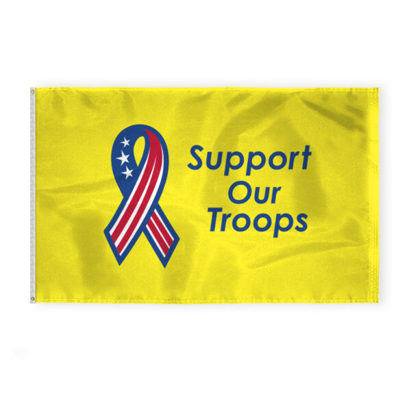 AGAS Support our Troops Flag - 5x8 Ft - Printed Single Sided 200D