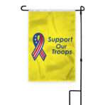 AGAS Support Our Troops Garden Flag - 18 x 12 inch Printed Single Sided 200D Nylon