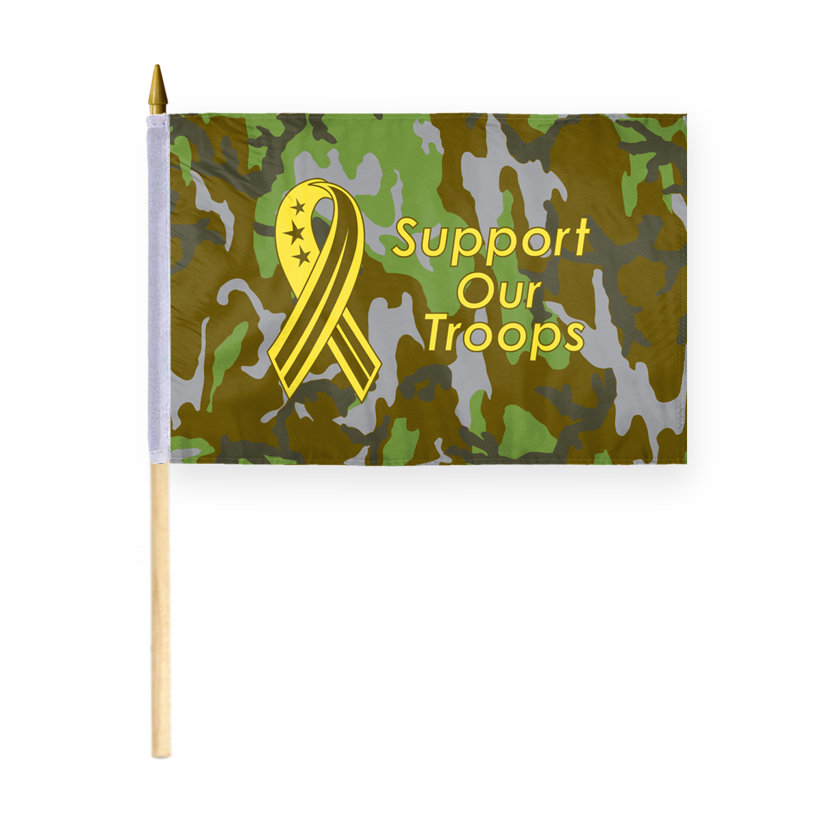 AGAS 12x18 Inch Military Stick Flags