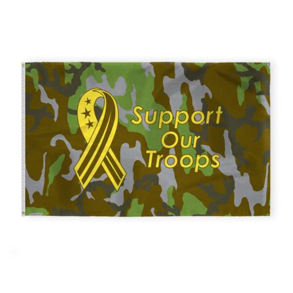AGASSupport Our Troops Camouflage Flag - 5x8 Ft - Printed Single Sided 200D