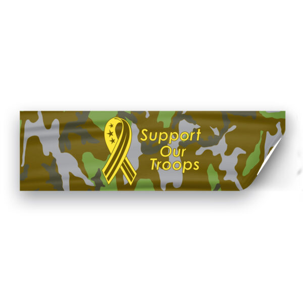 AGAS Support Our Troops Camouflage - Static Cling - 3x10 inch