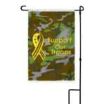 Support Our Troops Camouflage Garden Flag