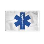 3'x5' Ft Star of Life Flag Civilian Service Flag