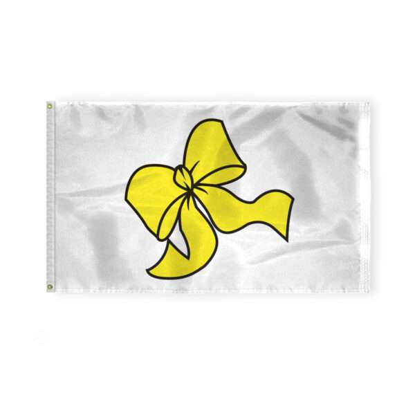 AGAS Flags 3'x5' Ft Yellow Ribbon Flag, Support our Troops Flag, Civilian Service Flags