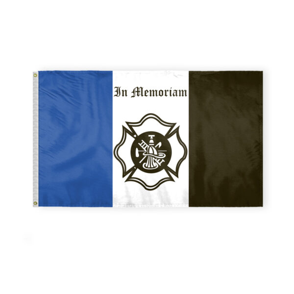 AGAS Flags 3'x5' Ft Firefighter Mourning Flag, Civilian Service Flags
