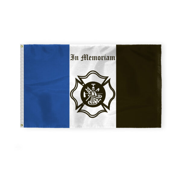 AGAS Flags 3'x5' Ft Firefighter Mourning Flag, Civilian Service Flags
