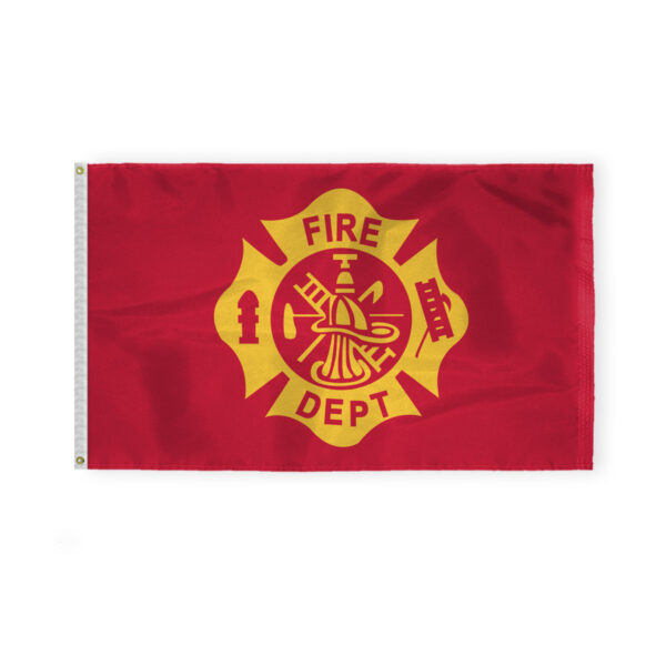 AGAS Flags 3'x5' Ft Fire Department Flag Civilian Service Flags-Printed on 200-Denier Nylon