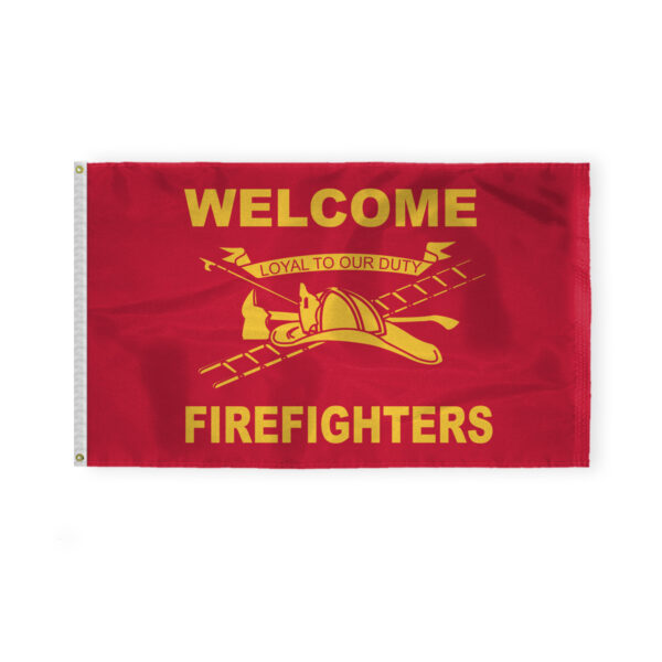 AGAS Flags 3'x5' Ft Firemen "Loyal to our Duty" Flag, Civilian Service Flags-Printed on 200-Denier Nylon