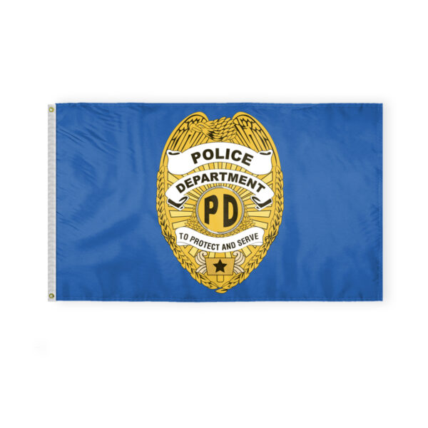 AGAS Flags 3'x5' Ft Police Mourning Flag, Law Enforcement in Memoriam Flag