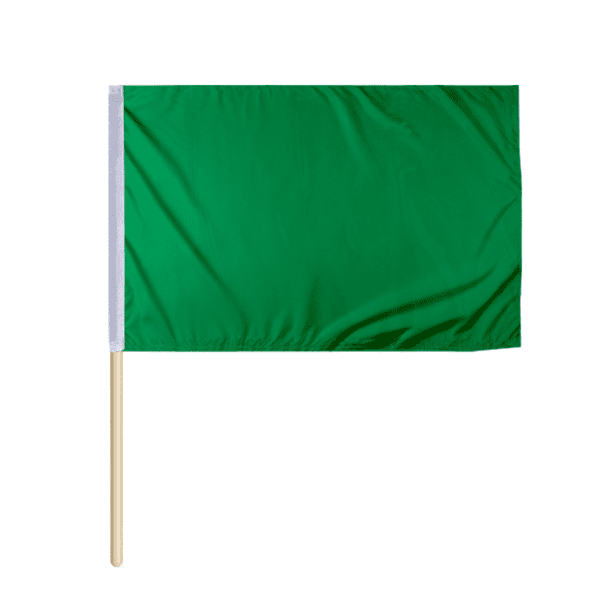 Green Racing Flag Start Race Stick Flag 24×30 inch