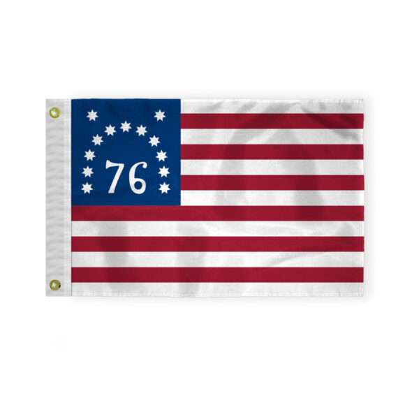 AGAS Small 12x18 Bennington Flag 12 x 18 inch USA 200D Nylon Boat Flag United States Historical