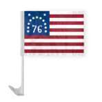 AGAS Bennington 76 Car Flag 12x16 inch Polyester Fabric Double Stitched 17 Inch