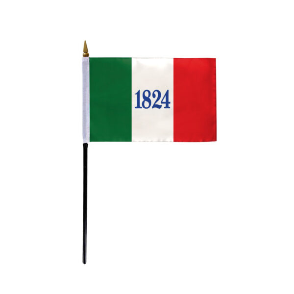 4"x6" 1824 Alamo flag w/pole