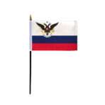 4"x6" Russian American Company flag w/pole