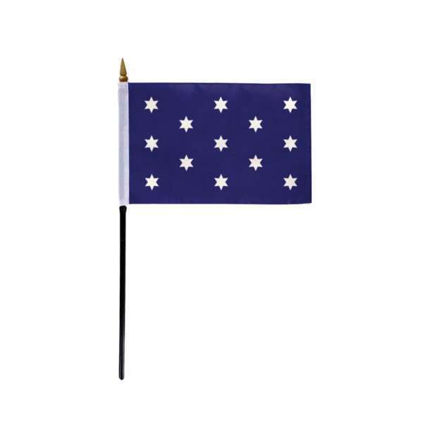4"x6" Washington’s Commander & Chief flag w/pole