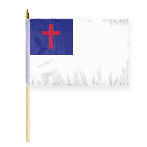 AGAS Flags 16"x24" Inch Christian Religious Stick Flag