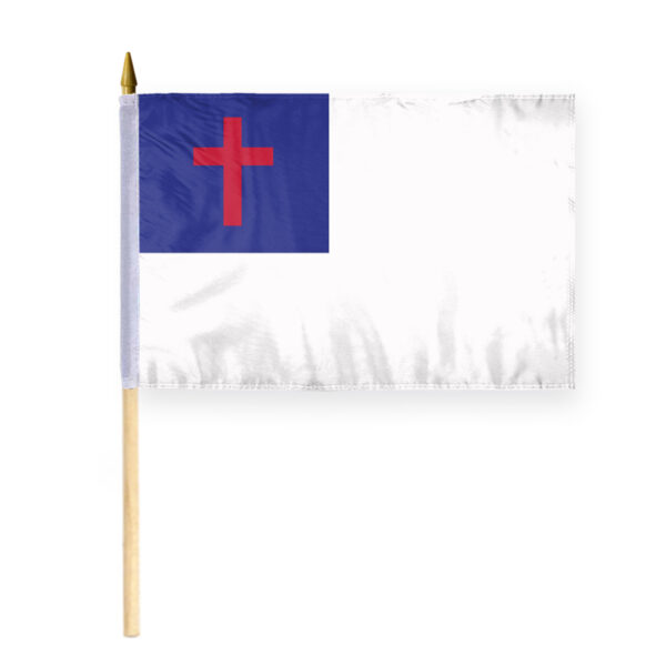 AGAS Flags 24"x36" Inch Christian Religious Stick Flag