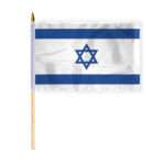 AGAS Flags 8"x12" Inch Israel Stick Flag, Printed on Economy Polyester