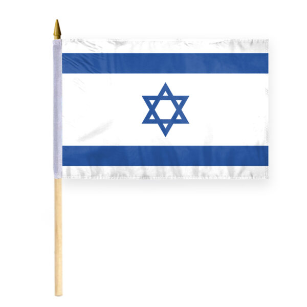 AGAS Flags 16"x24" Inch Israel Stick Flag, Printed on Economy Polyester