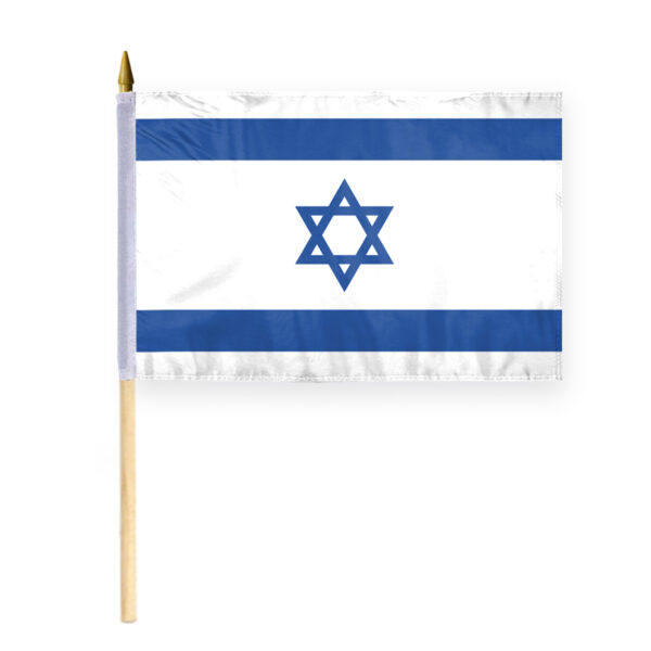 AGAS Flags 24"x36" Inch Israel Stick Flag, Printed on Economy Polyester