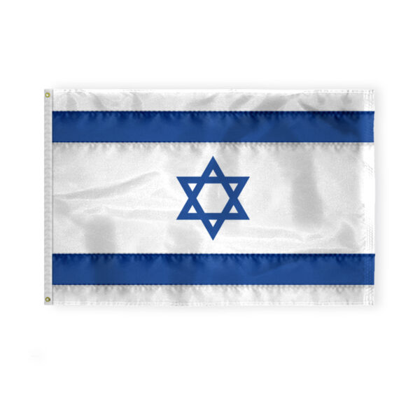 AGAS 4x6 ft Embroidered Sewn Israel Israeli 200D Nylon Flag 4'x6' Heavy Duty - Embroidered with Double Stitched