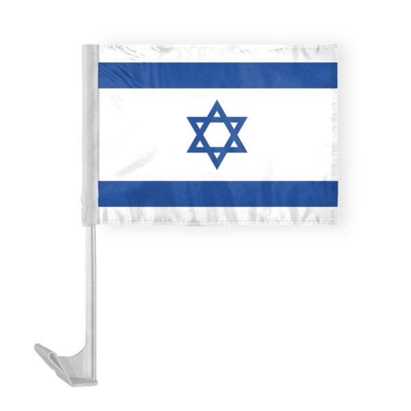 AGAS Israel Car Flag 12x16 inch Polyester Fabric