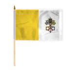 AGAS Flags 8"x12" Inch Papal Stick Flag
